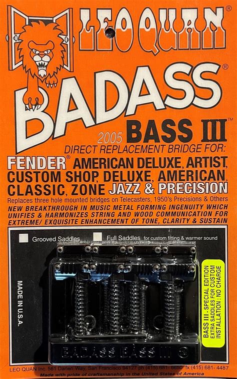 badass ii bridge|leo quan badass bass iii.